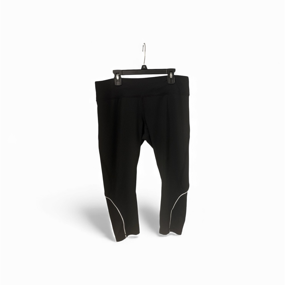 Zella Black Leggings with White Trim